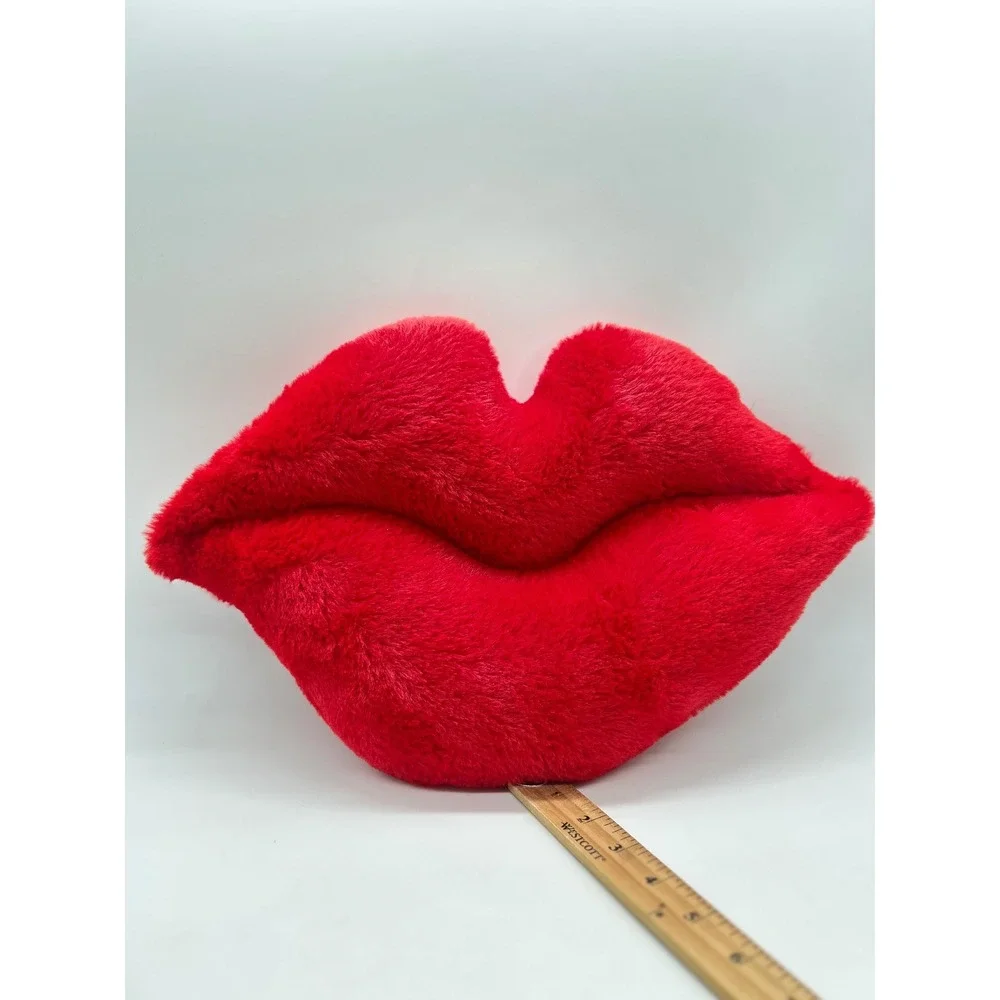 Room Essentials Red Lips Pillow Plush‎ Decorative Throw Accent Pillow 10 x 18